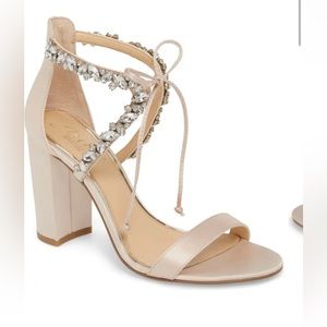 Jewel Badgley Mischka Thamar Embellished Sandal, Size 8